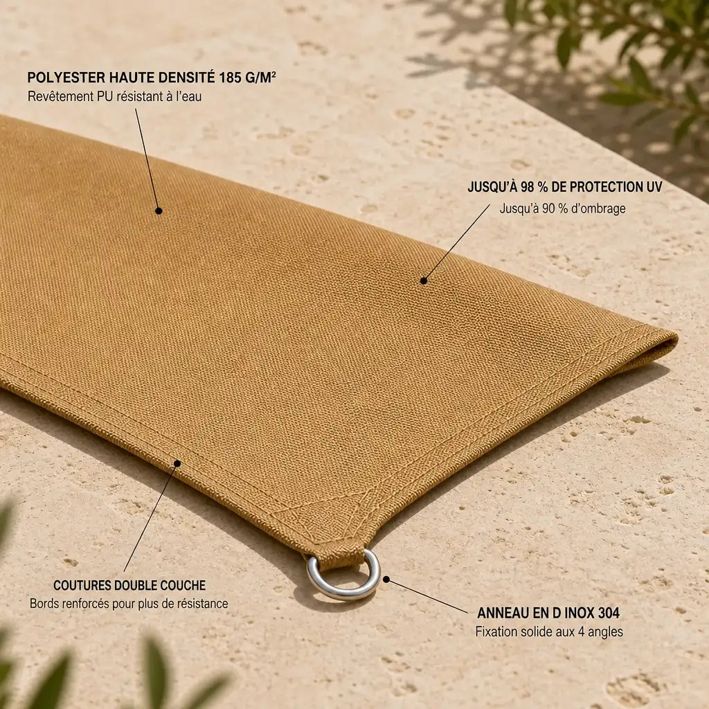 Voile d'ombrage Rectangulaire